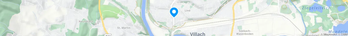 Kartendarstellung des Standorts für Lind Apotheke in 9500 Villach